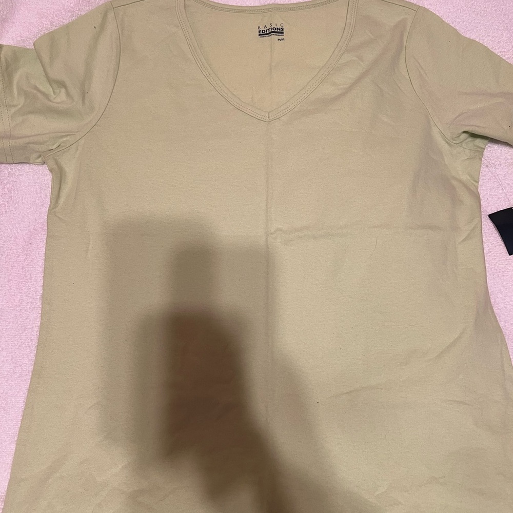 Basic Editions Green  Short Sleeve T-Shirt Relaxed Fit